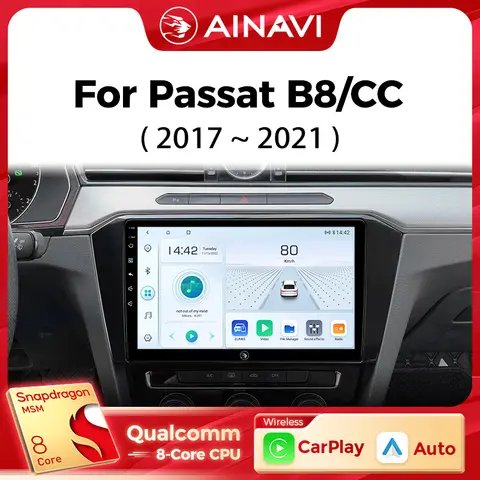 Ainavi Car Multimedia Player For Volkswagen VW Passat B8 CC GTE 2017 2018 2019 2021 wireless Carplay Android Auto 4G Wifi 2din