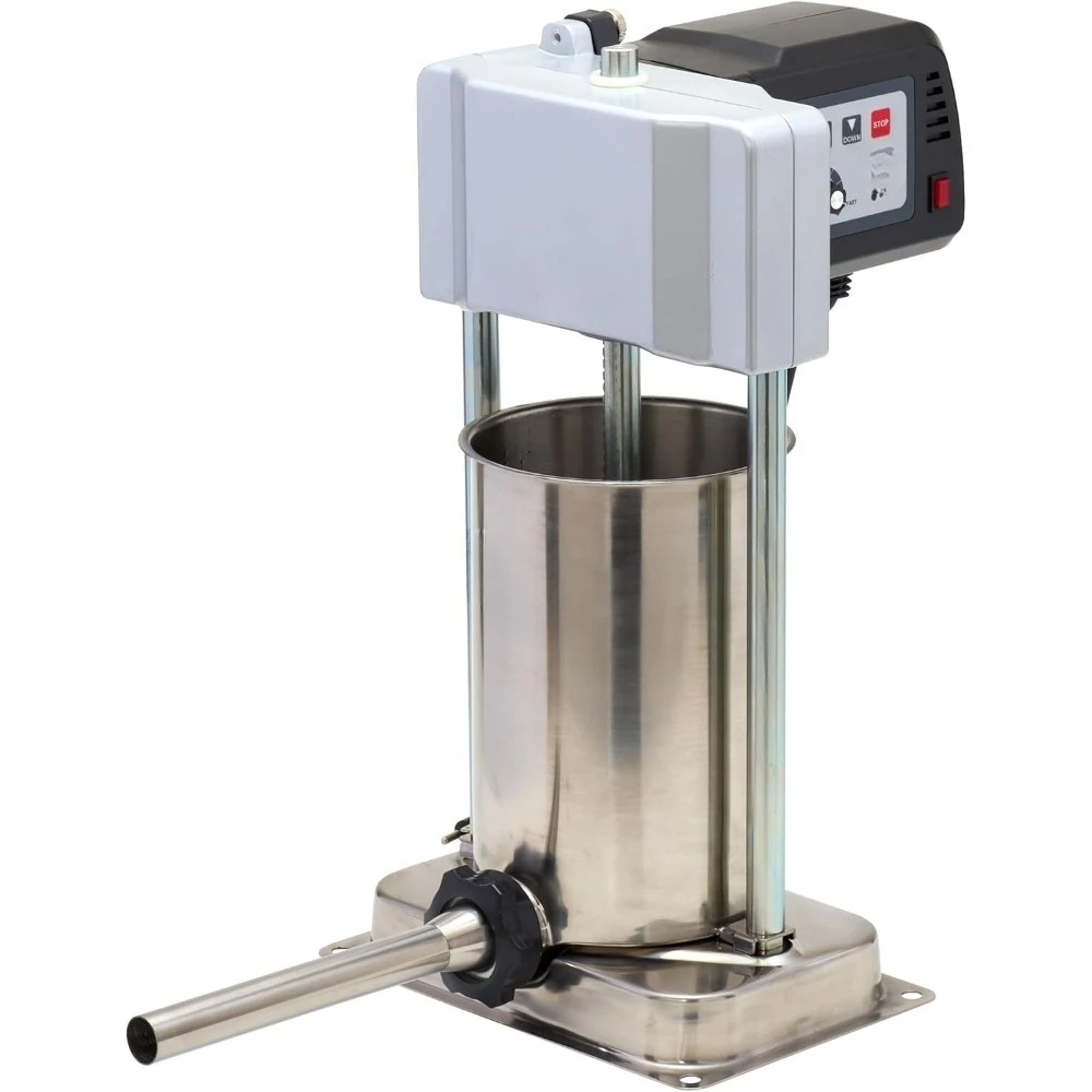 

NEW Big Bite Motorized 10 Pound Capacity Stainless Steel Sausage Stuffer w/Removable Cylinder,0.5HP,Adjustable Speed Control