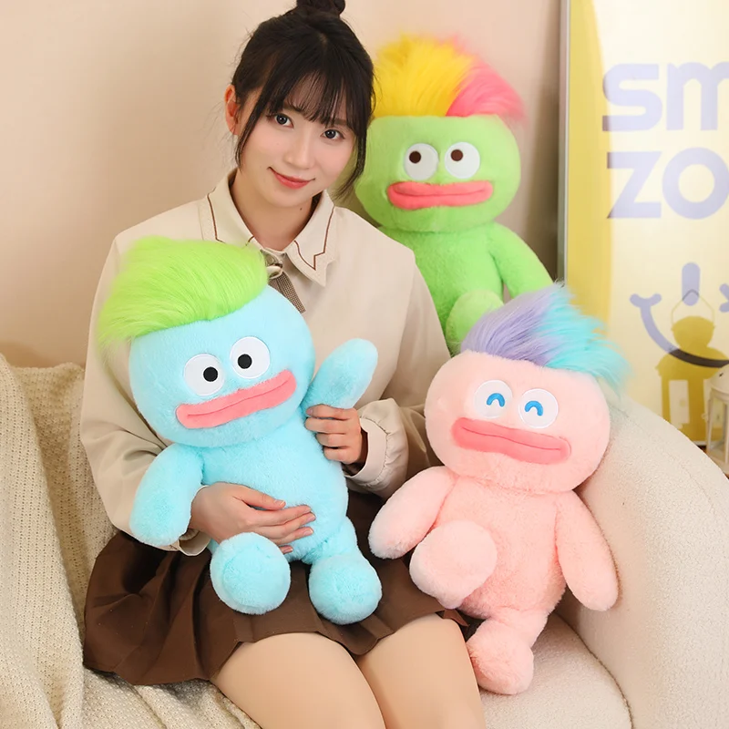 50cm Funny Variable Hairstyle Anime Plushie Doll Cartoon Stuffed Soft Sausage Mouth Anime Doll for Kids Girls Birthday Xmas Gift