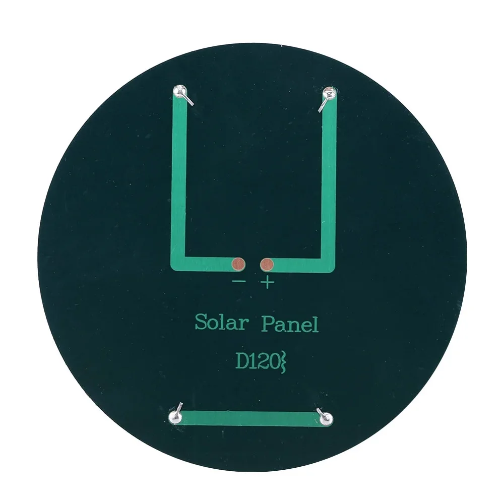 1.2W 5V Round Diameter 120MM  Solar Panel  Solar Charger For 3.7V Battery System Light Solar Toy Panel Study Skit 10PCS/lot