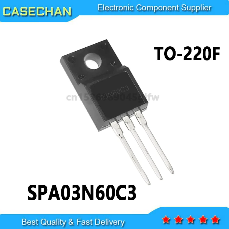10PCS New and Original 03N60C3 03N60 SPA03N60C3 TO-220F