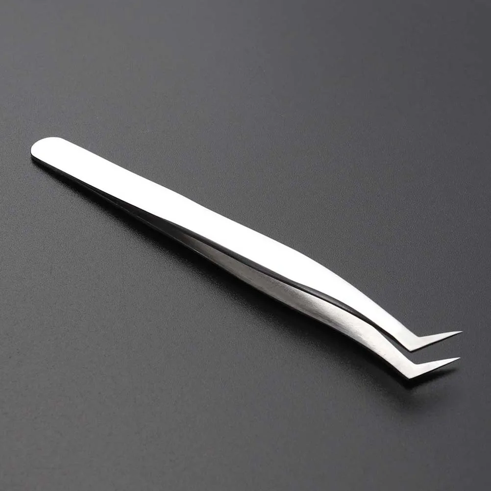 Pince à épiler pour faux cils, 2 pièces, outil d'extension de faux cils, accessoires de Salon de maquillage de haute précision pour scène de mariage, usage quotidien