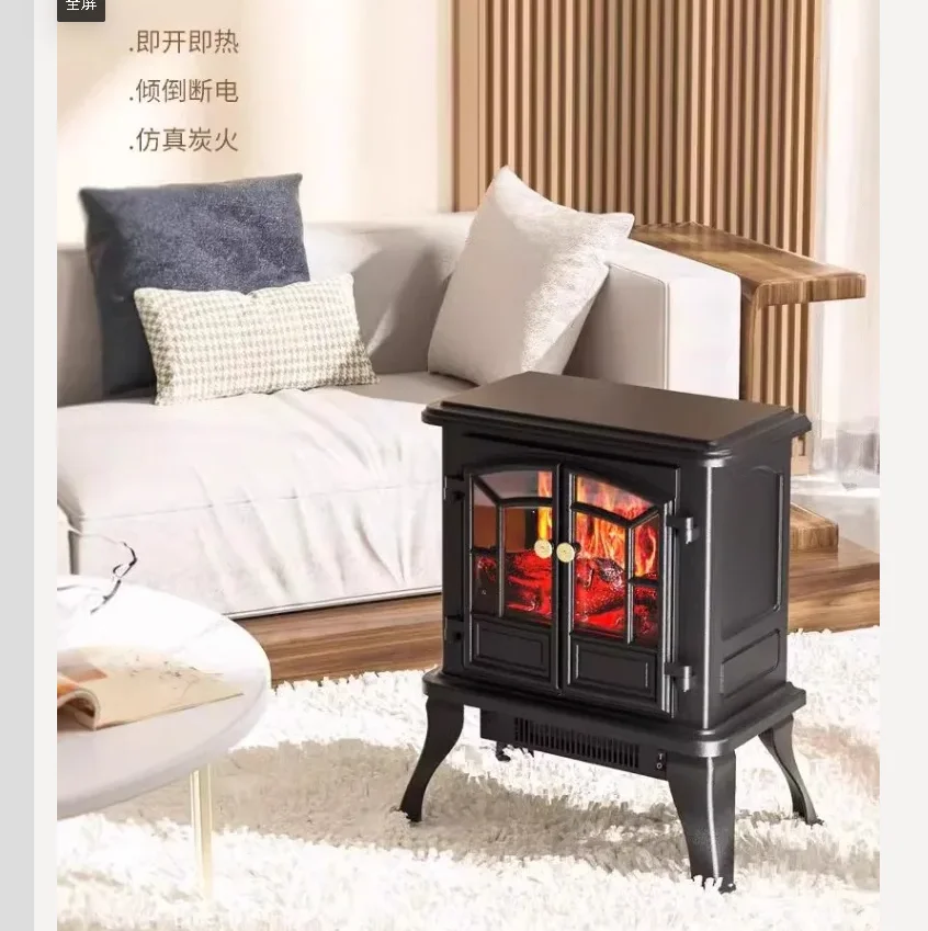 سخان مدفأة كهربائي على الجمل 220 فولت مع لهب واقعي داخلي تسخين سريع جرافين هواء دافئ BDA #6