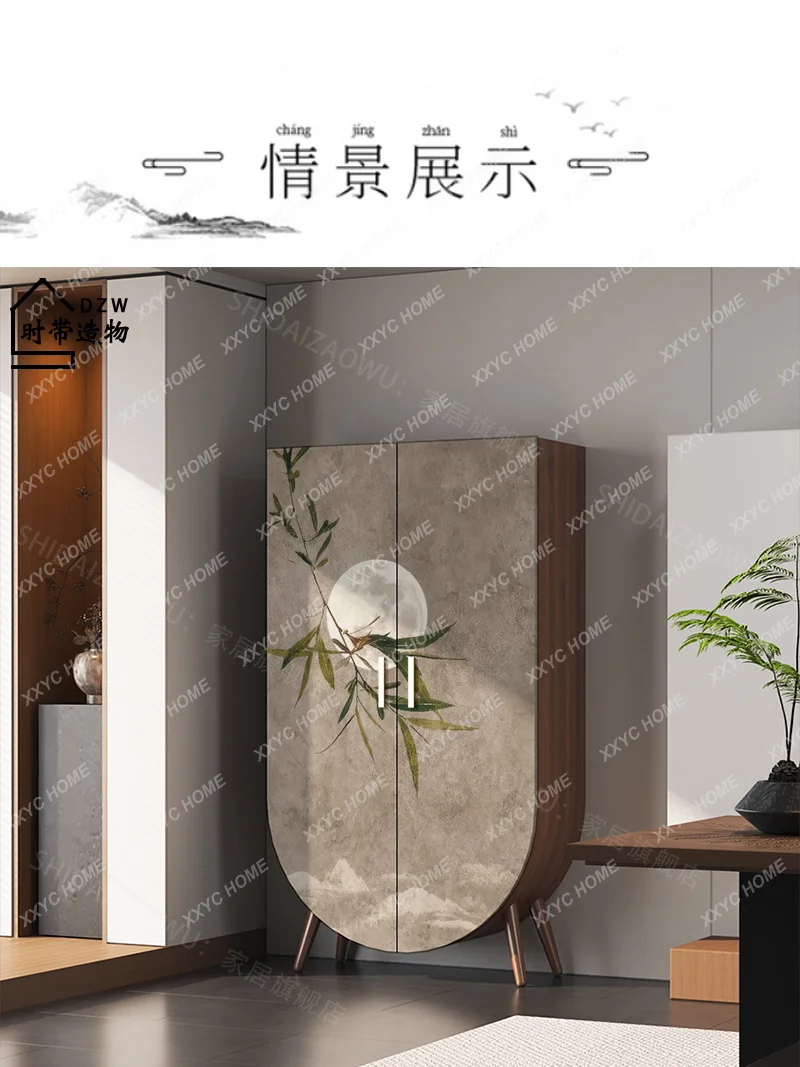 New Chinese Yueying Bamboo Shadow Wardrobe Home Storage Living Room Customized Cabinet