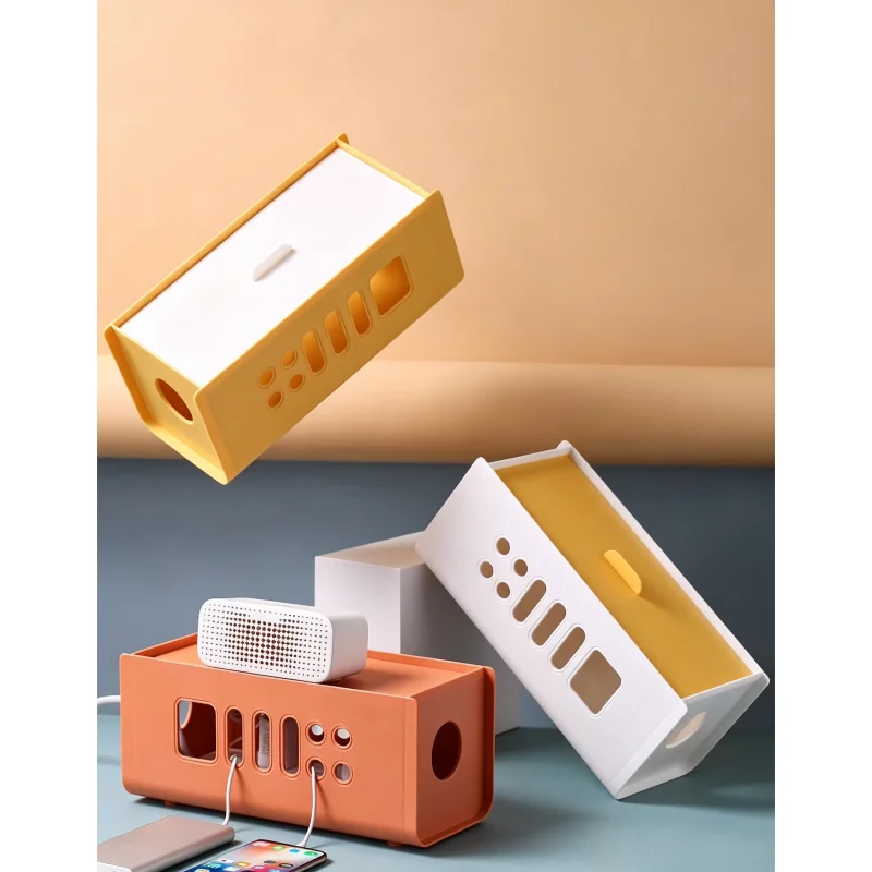 1pc Home Power Strip Wire Storage Box, Creative Multi-functional Data Cable Storage Box