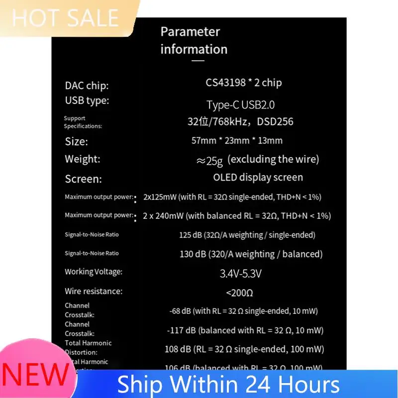 ~【IN  Stock】TE PRO Portable High-Resolution Audio Hifi DAC Amp 3.5Mm And 4.4Mm Outputs With Dual High-Performance CS43198 DAC