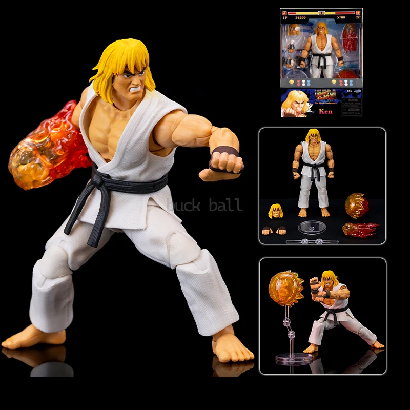 Ken Masters Action Figures Street Fighter Figure Violent Ken Statue Anime Collection Model Decoration Dolls Toy Birthday Gifts