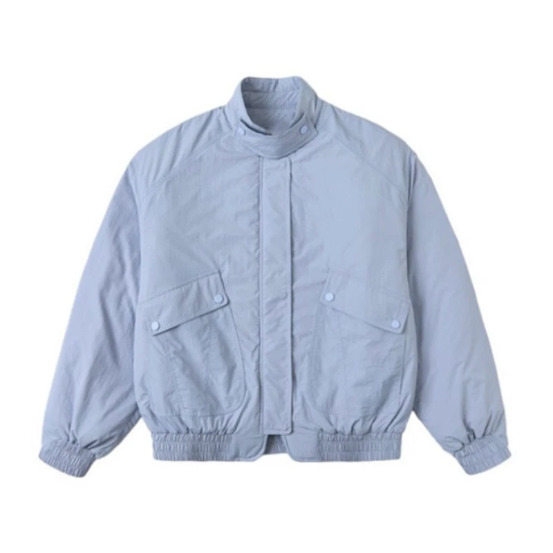 American retro spicy girl stand up collar zipper cardigan cotton clothing autumn/winter loose and thick women's cotton clothing