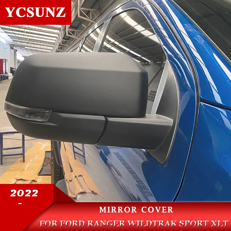 

ABS Mirror Cover For Ford Ranger Wildtrak Sport 2022 2023 XLT XLS/ XL raptor Rear View Mirror Cover Exterior Accessories