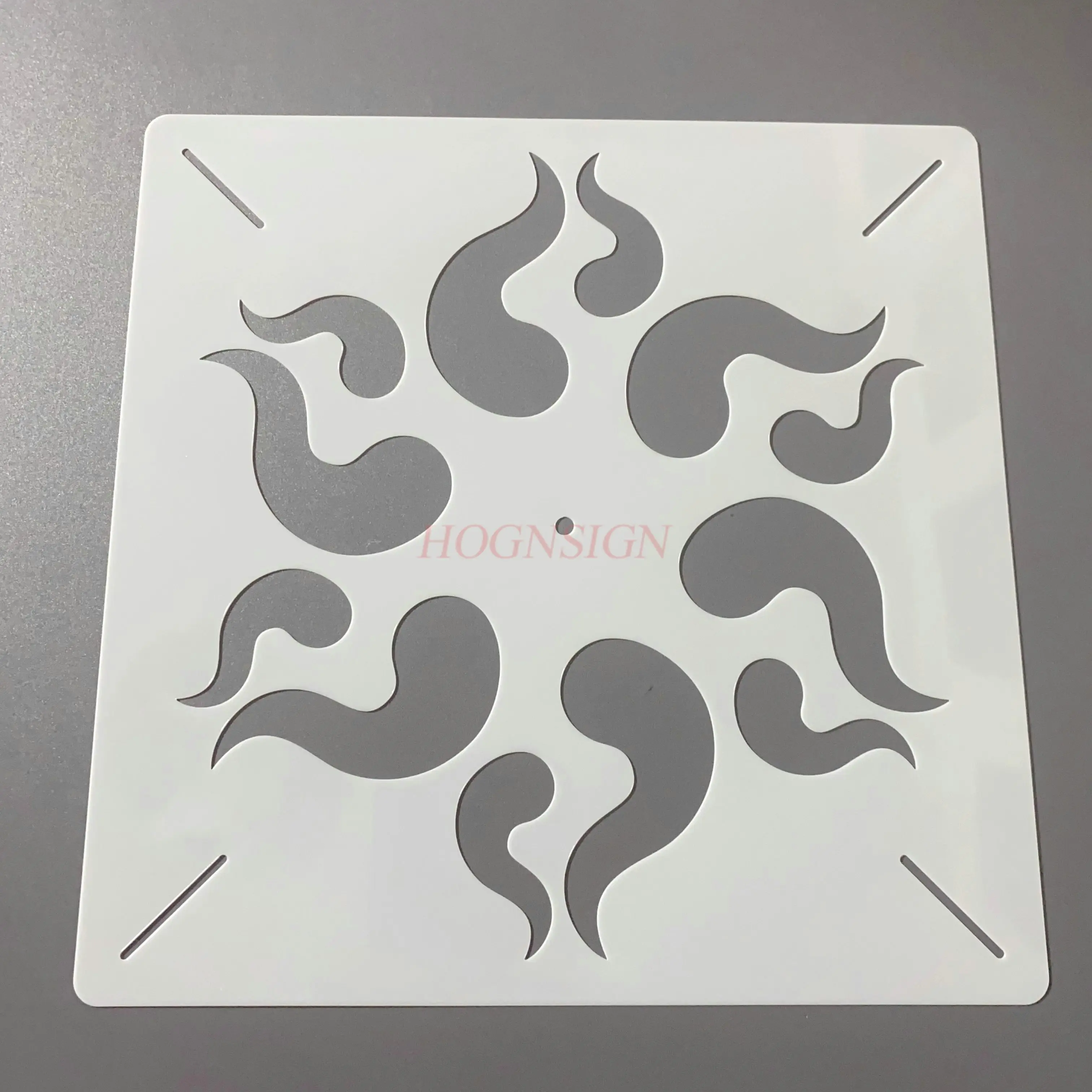 1шт 20см квадратный полый шаблон для рисования белый моющийся