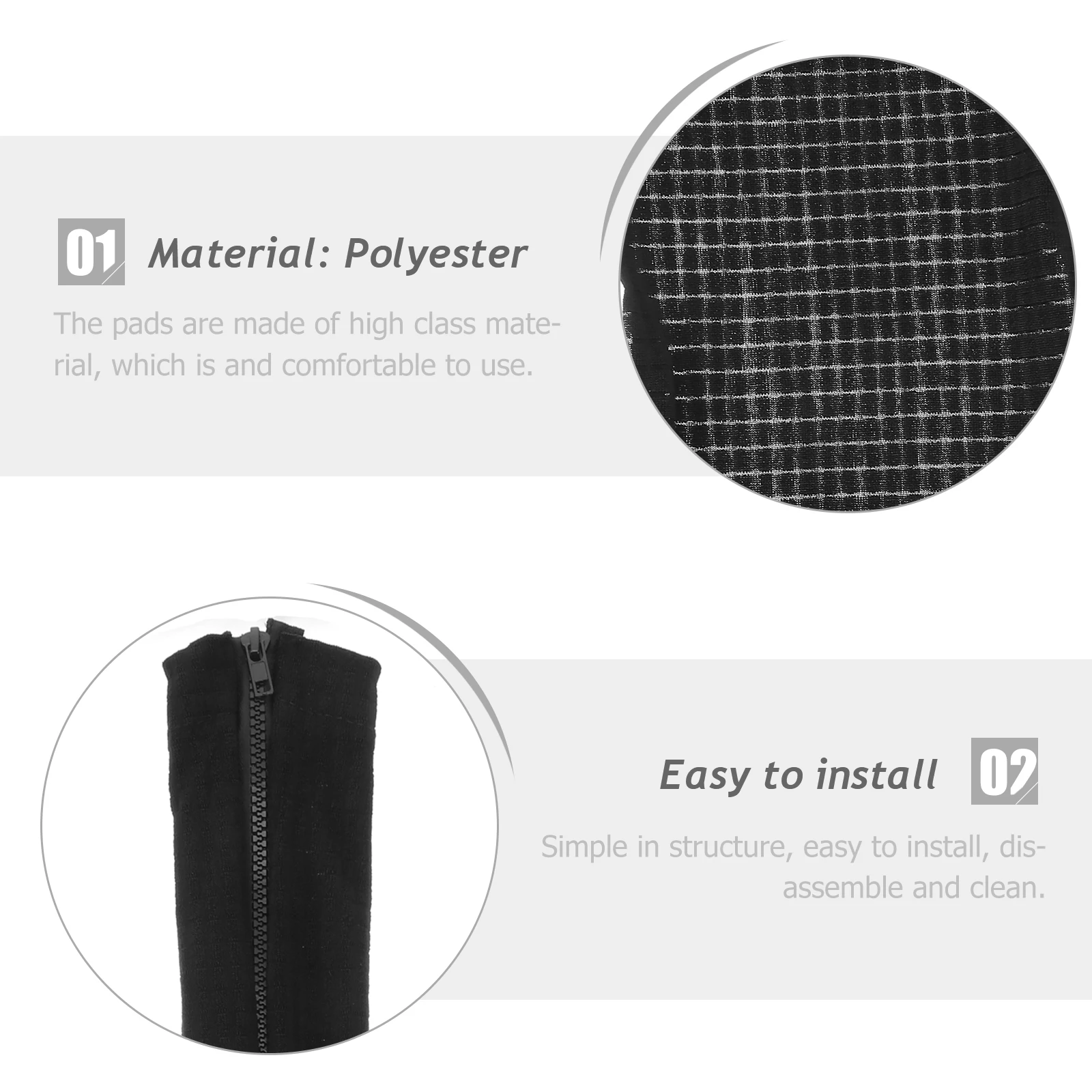 

For Chair Arm Rest Sleeves Elbow Support Pads Office Gaming Dining Chair Armrest Sleeves Armrest Covers Black