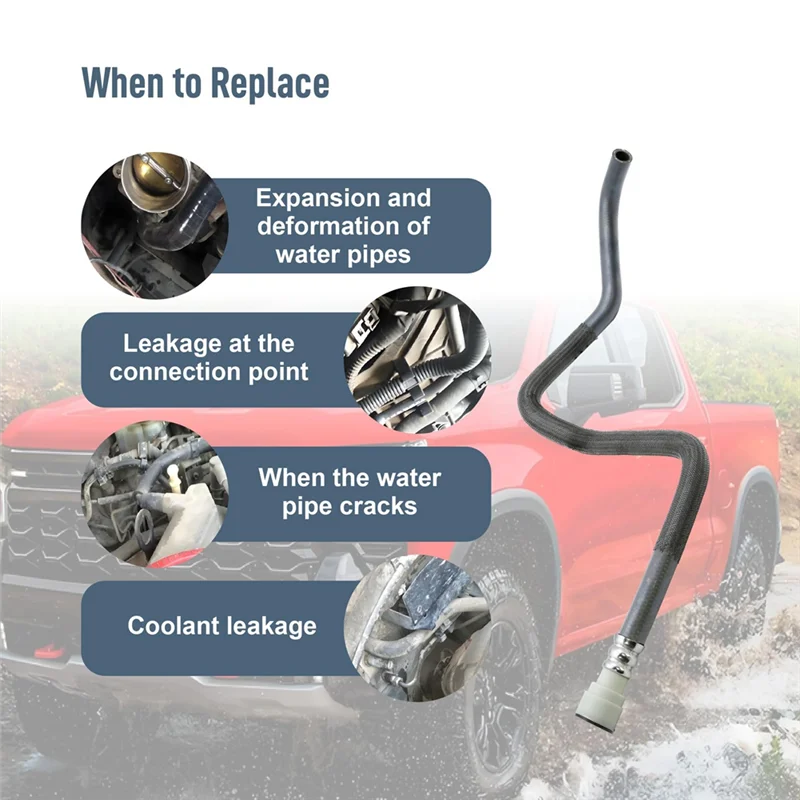 

A04E-Heater Outlet Inlet Hose Kit For Silverado 1500 2500 GMC Sierra 1500 Replace 626-755 23126442 23126443