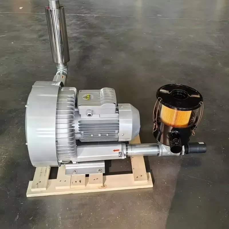Single Phase 2.2Kw Double-Stage Ring Fish Tank Vacuum Blowers Side Channel Pump Electric Blower for Fish Pond Oxygenation