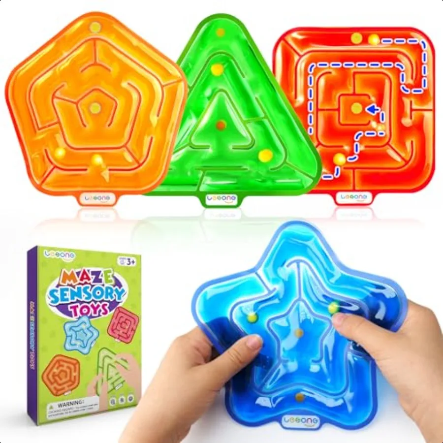 

LESONG Сенсорные игрушки-непоседа для: мягкий лабиринт с гелевым наполнением, успокаивающие сенсорные игрушки для аутизма, СДВГ, классные дорожные призы для