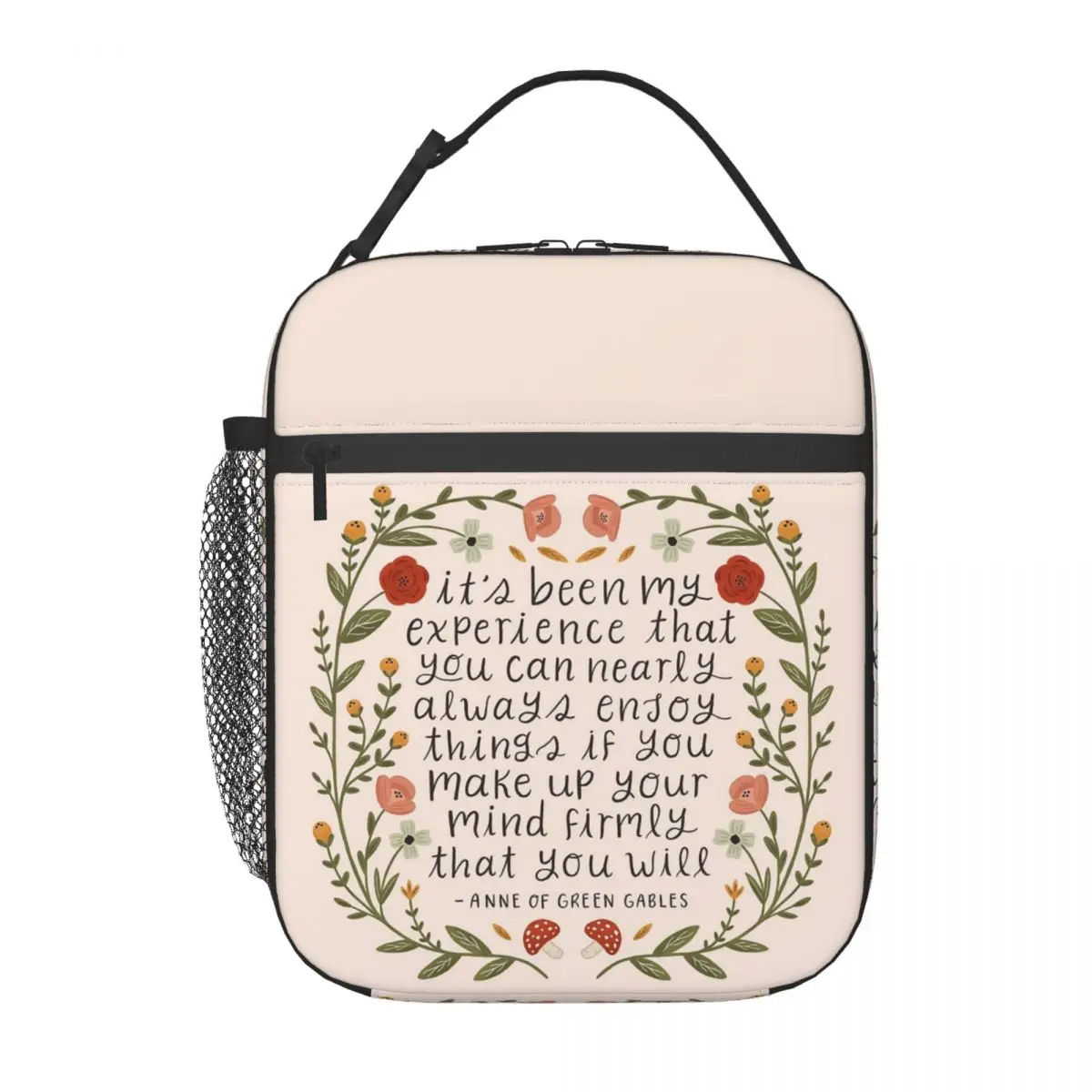 

Термосумка для обедов с цитатой из романа «Анна из Грин-Гэблс» «Enjoy Things» для женщин и детей, портативная термосумка для еды, термосумка-тоут