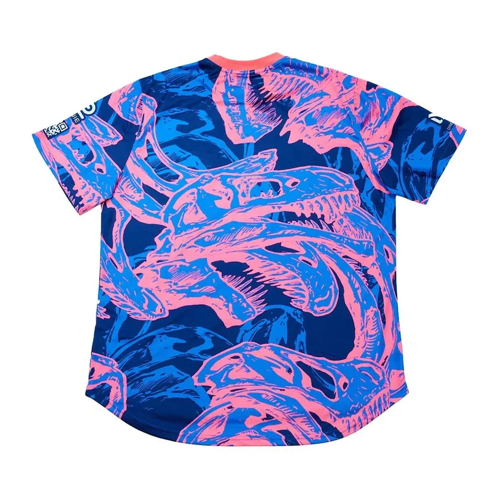 Esports Trend Gaming Shirt Dinosaur Skeleton All-Over Print VCT Team Short Sleeve T-Shirt Quick-Dry Esports Men's Fan Uniform