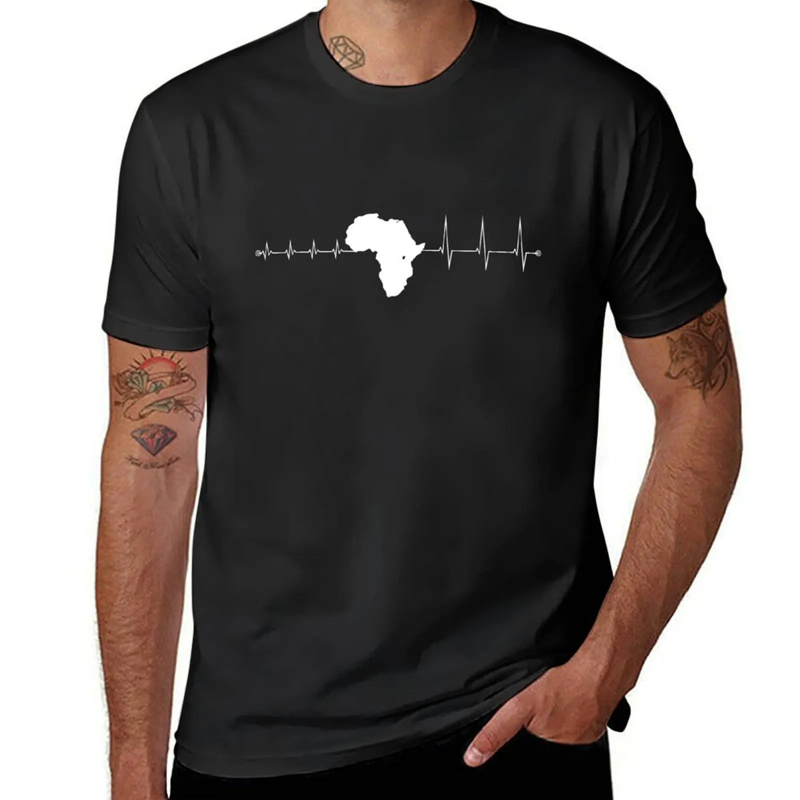 Heartbeat Africa T-Shirt new edition Blouse quick-drying summer tops heavyweight t shirts for men