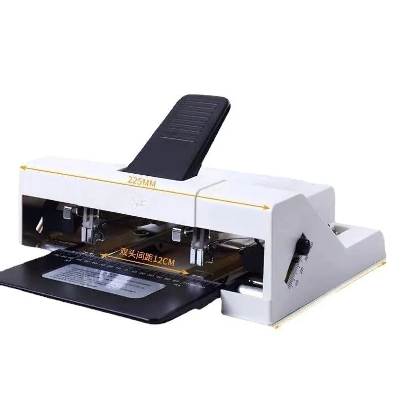 51ST Medium Seam Double Head Stapler Long Arm Double Row A4/A3 Office Double Hole 50 Pages Longer Labor Saving
