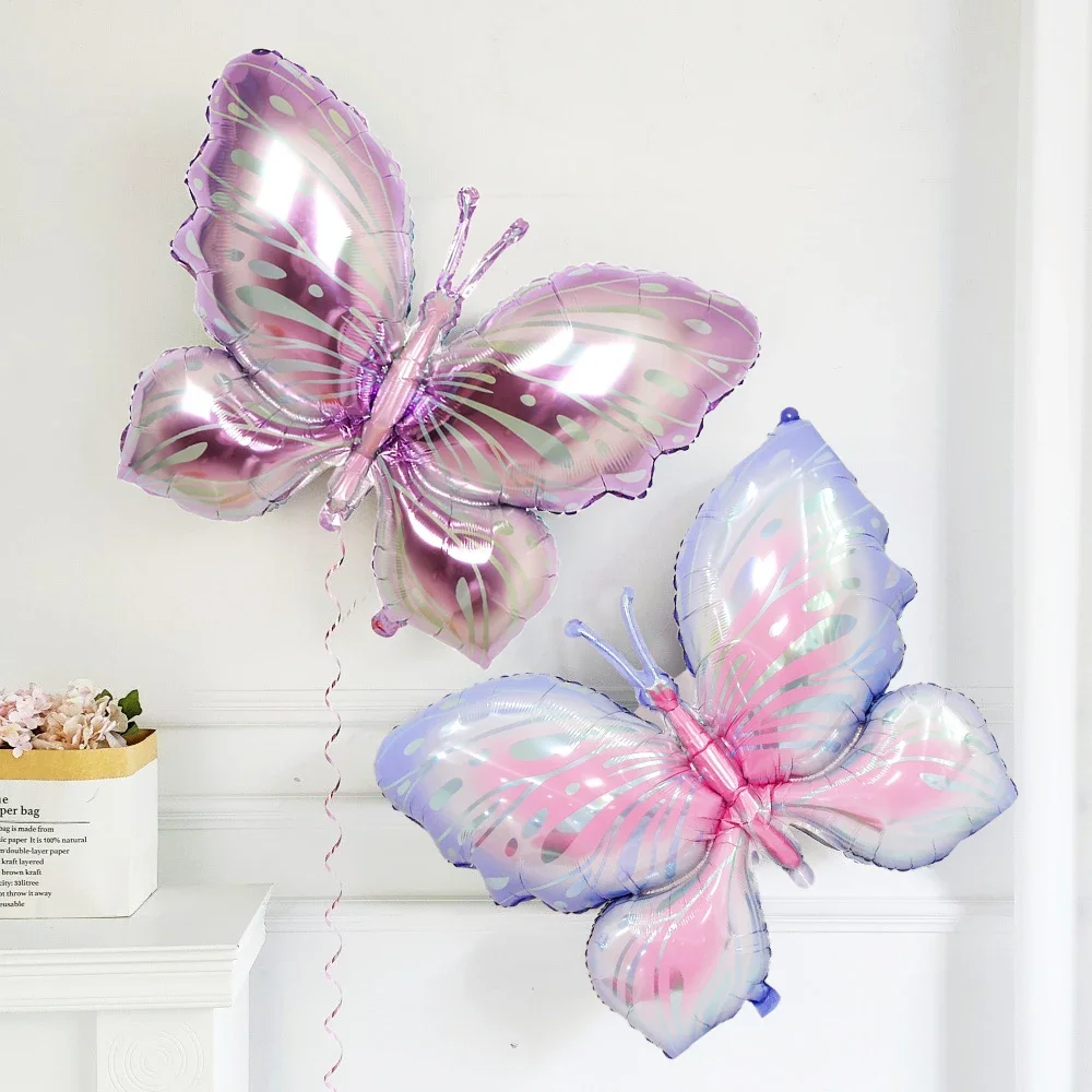 3/4/5 Stück große Schmetterlings-Tauben-Aluminiumfolienballons, Geburtstagsfeier, Kinderspielzeug-Foto-Requisiten, Geschlecht offenbaren, Hochzeit, Jahrestag