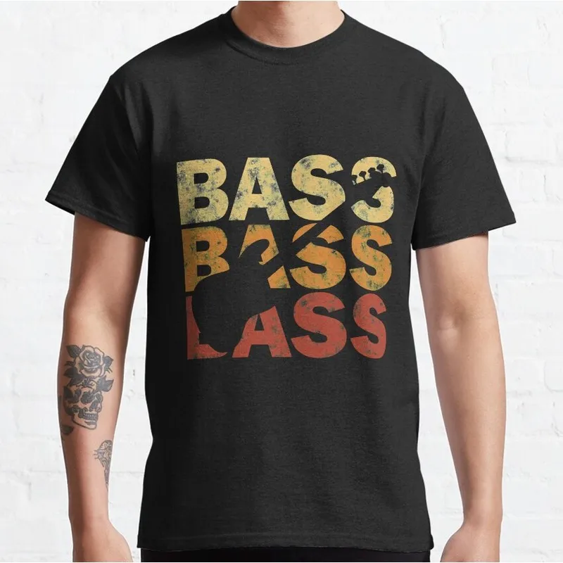 Bass Player Vintage Bass Guitar  Graphic T-Shirt for Music Lover Bassist Rock Music Unisex Short Sleeve Tee All size tops S-6XL