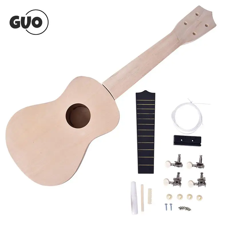 DIY Ukulele DIY Kit Tool Hawaii Guitar Handwork Support Painting Children\'s Toy Assembly For Amateur Musical Instrument