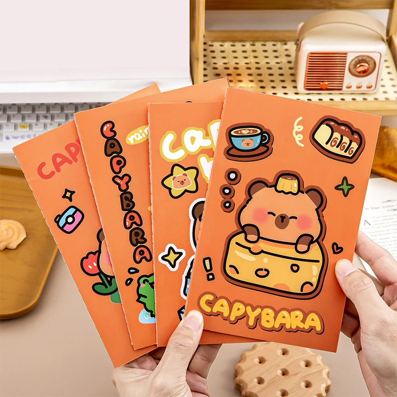 Cartoon Capybara Cute Notepad Diary Notebook Mini Pocket Notepad School Office Supplies Stationery
