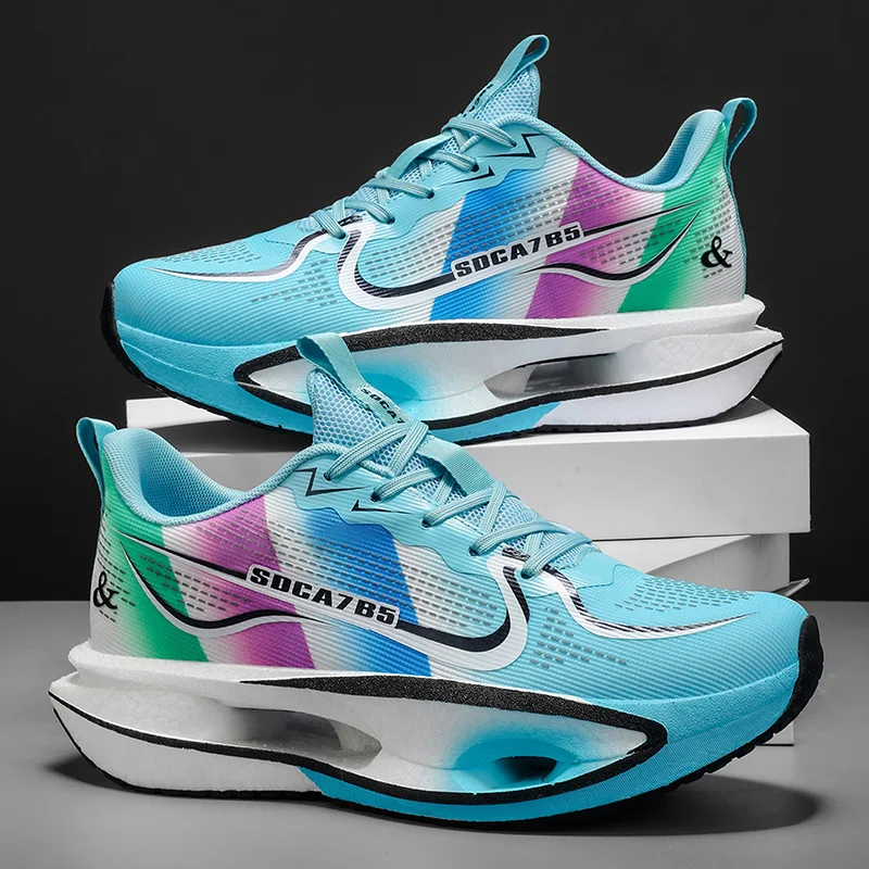 

Men Women Racing Running Shoes Lightweight Cushioned Sneakers Outdoor Athletic Training Shoes Anti-slip Breathable Jogging Shoes