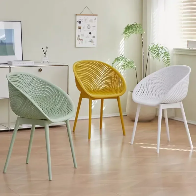 for Nordic Thickened Plastic Chair Simple Household Dining Chair Internet Celebrity Outdoor Leisure Negotiation Chair Hollow