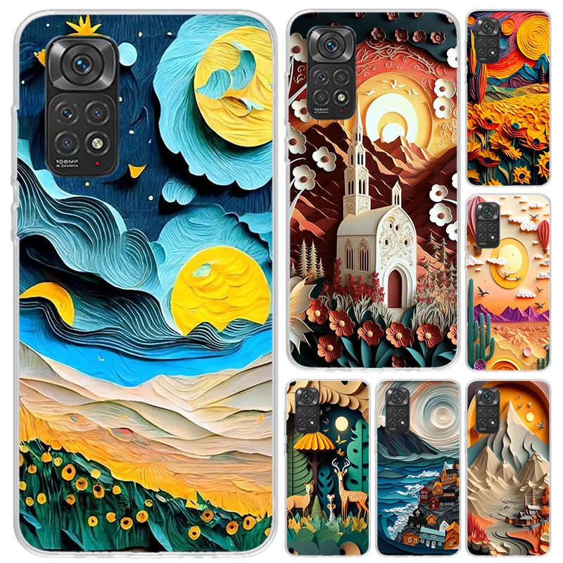 Natural Trees in Mountain Ranges Phone Case for Xiaomi Redmi Note 13 12S 12 11S 11 11T 11E 10S 9 Pro Plus 8 8T 9T 7 Soft Funda P