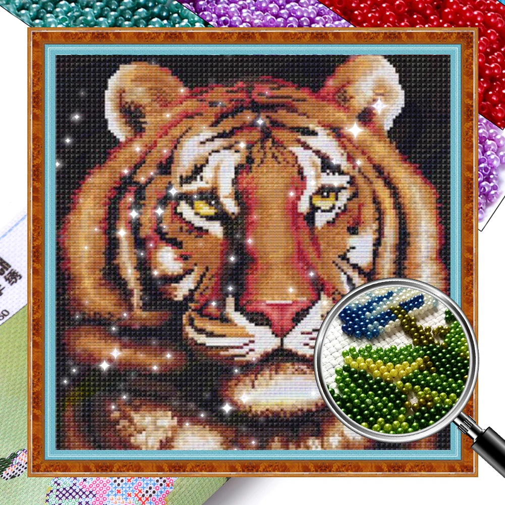 

Full Embroidery Beads Printed 9CT Animal Cross Stitch Kit Home Wall Art
