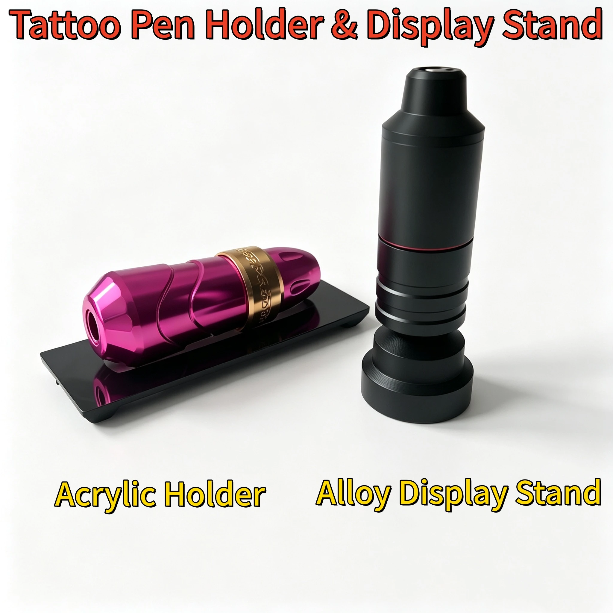 Circular Tattoo Machine Display Stand Acrylic Holder Tattoo Pen Machine Rack Support Organizer Tattoo Pen Rack