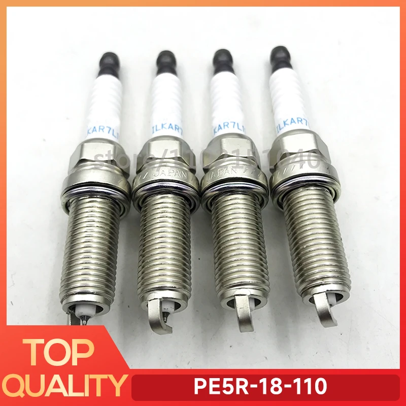 10PCS PE5R-18-110 PE21-18-110 Iridium Spark Plug For Mazda 3 6 CX-3 CX-5 MX-5 2.0/2.5L Miata PE5R18110 ILKAR7L11 94124