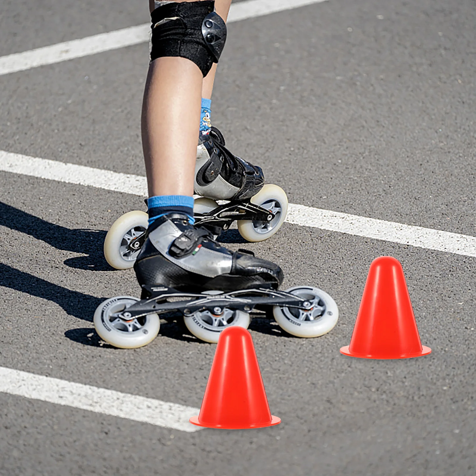 20 stks Rolschaatsen Kegels Plastic Training Markers Mini Obstakels Heldere Kleuren Herbruikbare Stapelen Stabiele Plaatsing Sport Speelgoed