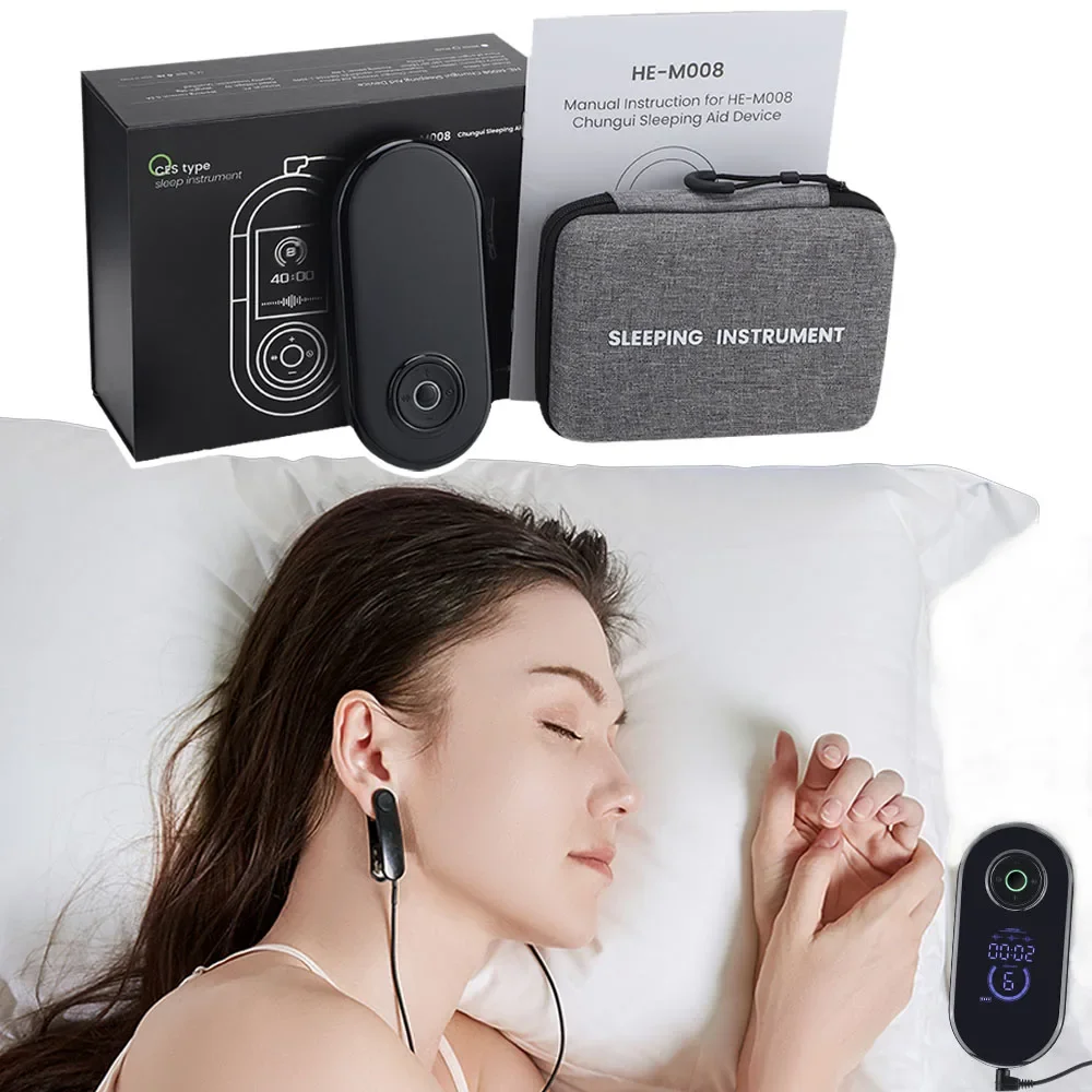 

Зажим для ушей, микротоковое устройство для помощи во сне, бессонница, тревога, депрессия, импульсный инструмент для терапии CES, электронный аппарат для акупунктуры