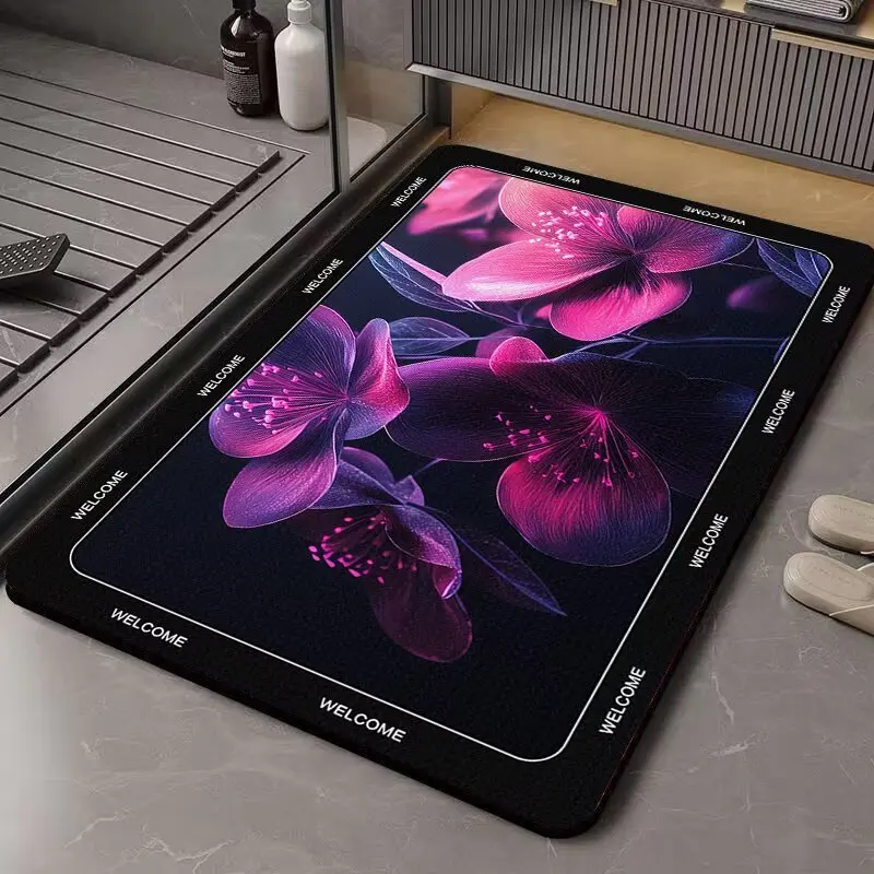 

Soft diatom mud bathroom absorbent floor mat toilet non-slip mat household door mat kitchen floor mat