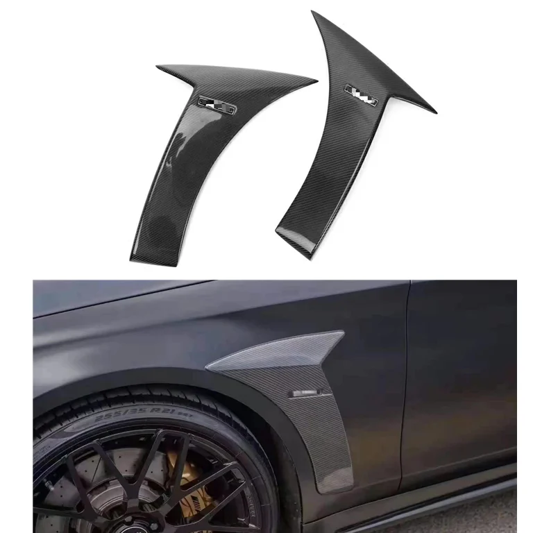 W222 LCI Carbon Fiber Side Fender Trim Replacement for Mercedes Benz  S Class W222 S63 2017-2020 Side Fender Trim