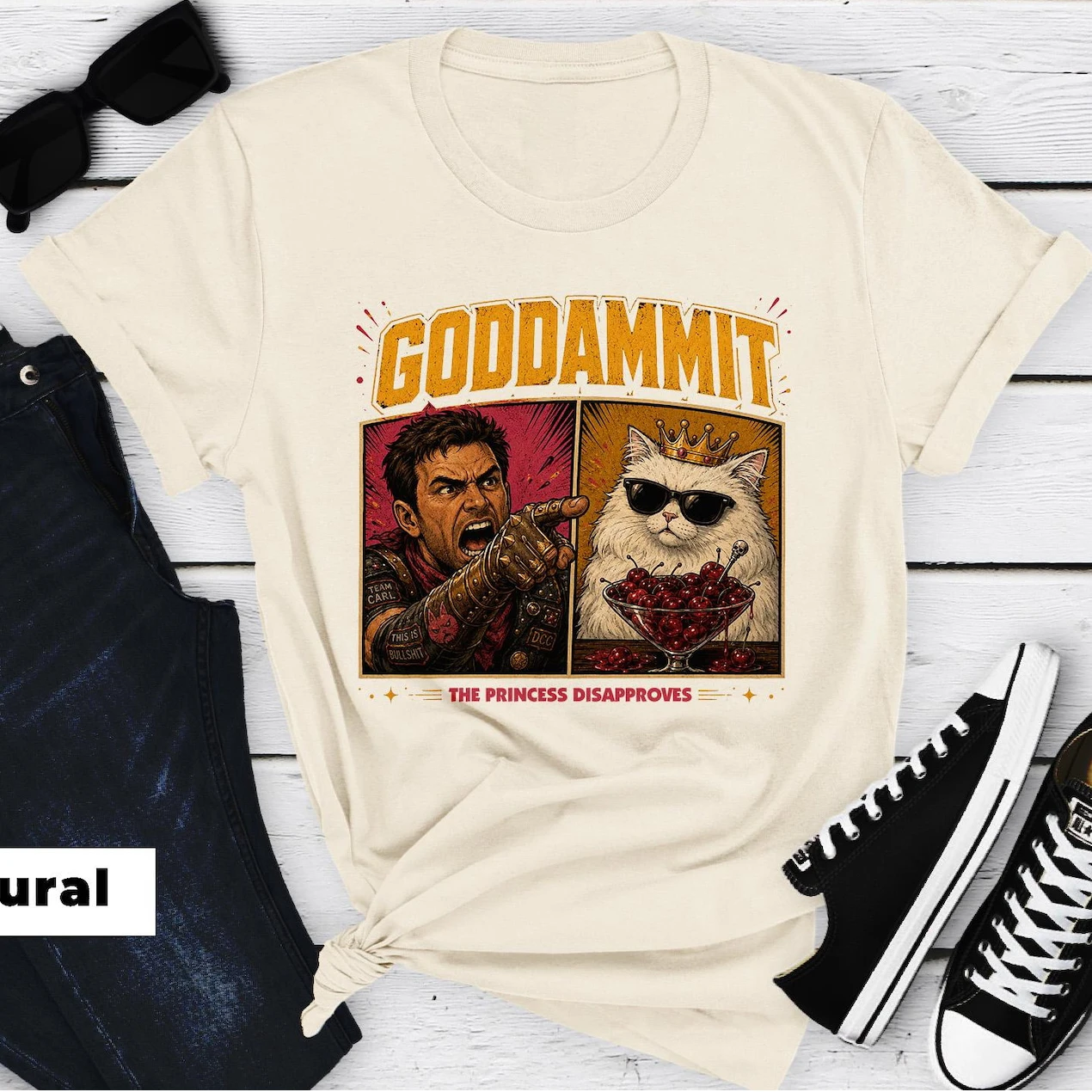 Dungeon Crawler Carl Vintage Shirt, Goddamnit Donut Unisex Graphic T-Shirt, Hi Zev Princess Donut Shirt, Litrpg Book Graphic Tee
