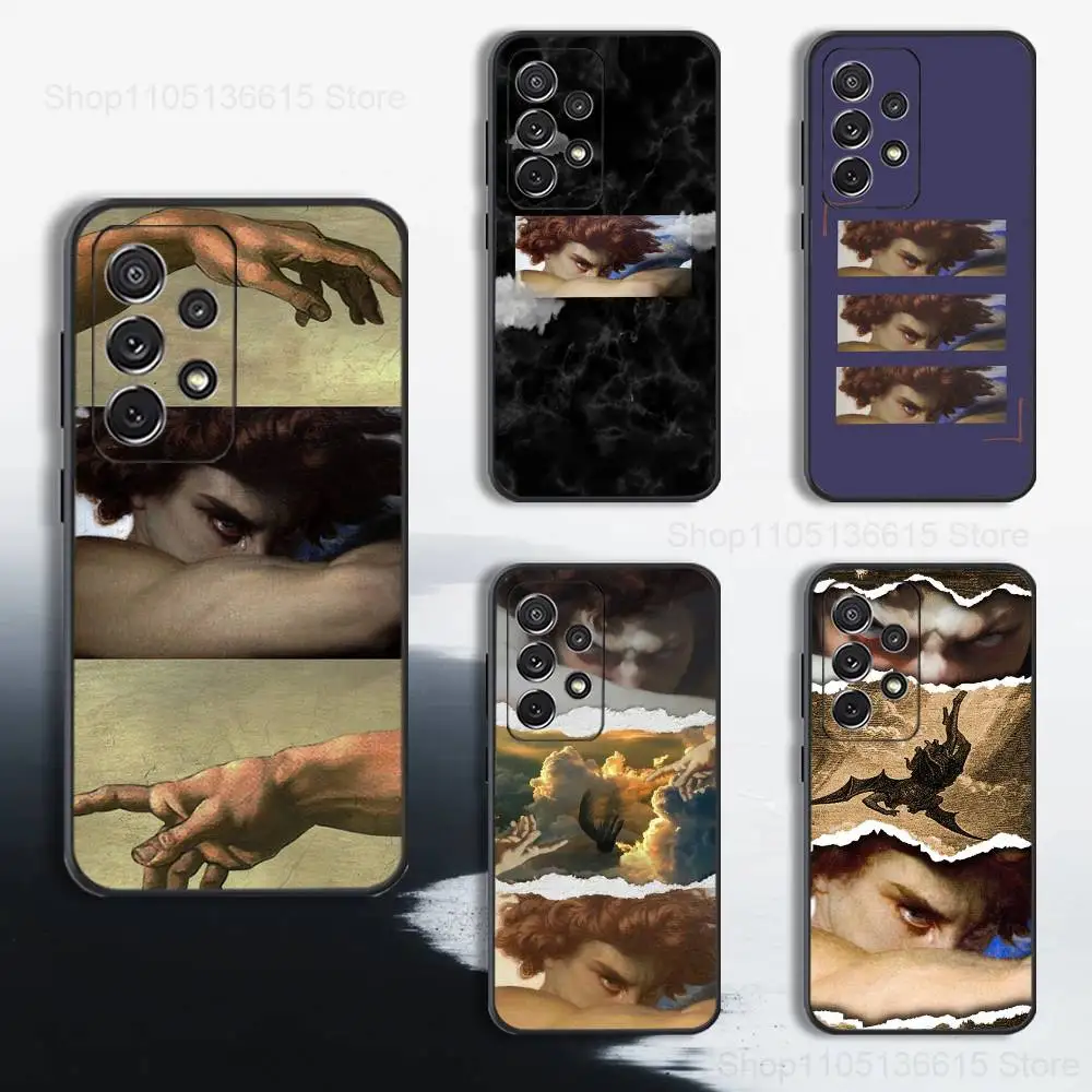 

Painting Art The Fallen Angel Phone Case For Samsung S25,S24,S23,S22,S21,S20,S10,S9,Ultra,Plus,Lite,FE,Soft Silicone Black Cover