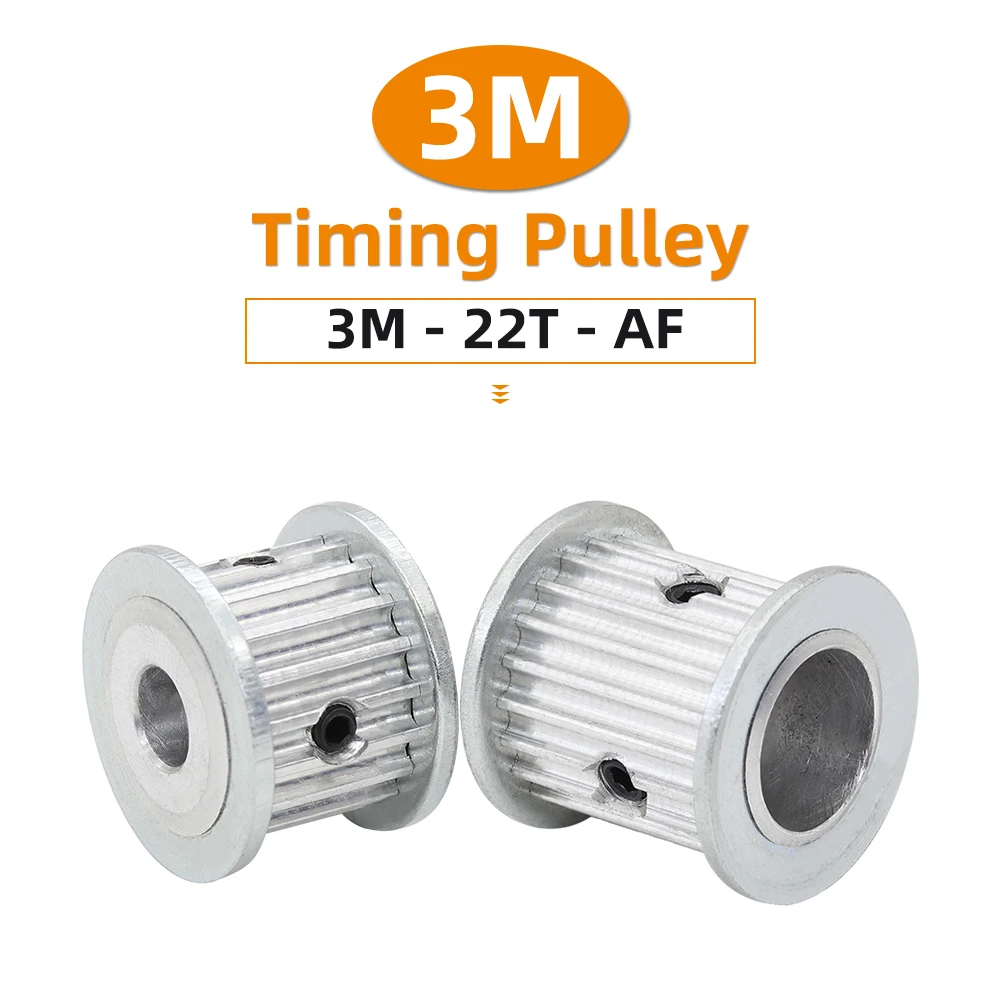 22Teeth Belt Pulley 3M 22T Circle-arc Teeth Pitch 3 mm Alloy Pulley Bore 5/6/6.35/8/10/12 mm Width 6/10/15/20 mm 3M Timing Belt