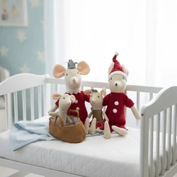 Cute plush toys little mice doll 30cm christmas dollhouse stuffed animal mouse plush doll christmas gift for kids