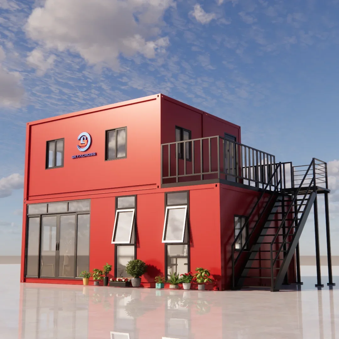 Prefabricated building prefabricated school building steel structure movable container house with 2 bedrooms inside