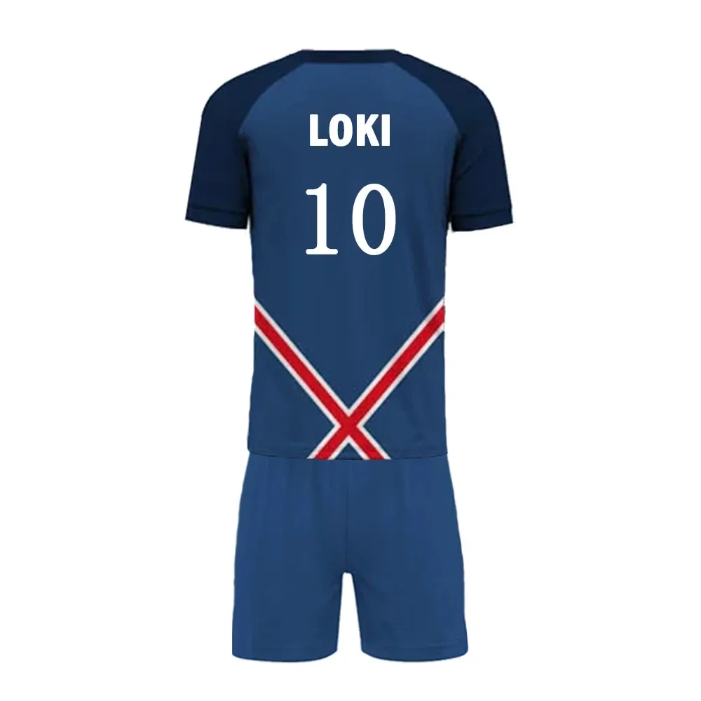 Japanese Anime Blue Lock P.X.G Jersey Football Uniform Rin Shidou Cosplay T-shirt Shorts Men's and Women's Casual Sports Suit