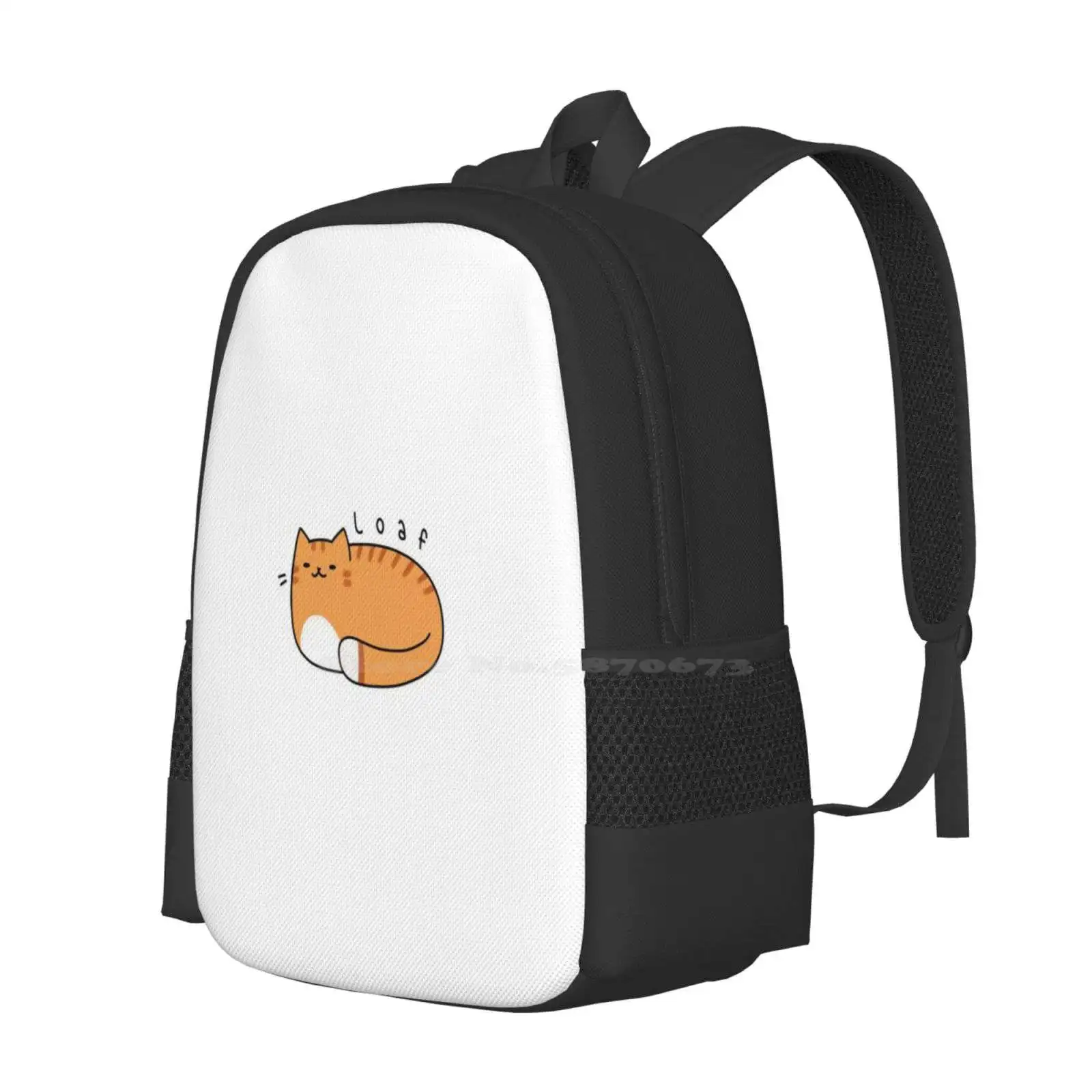 Loaf Hot Sale Schoolbag Backpack Fashion Bags Cats Loaf Kittens Love Meme Cute Orange Cat Tabby Cat Kitty