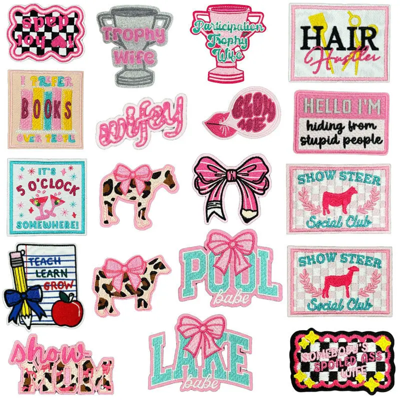 

Emblem Clothing Accessories Badge Sticker Embroidered Embroidery Sticker Iron-on Patches