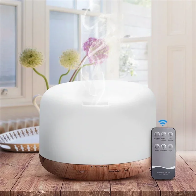 Air Humidifier Essential oil Diffuser 300ML 500ML Ultrasonic Cool Mist Maker Fogger Humidifier LED Lamp Aroma Diffuser Electric