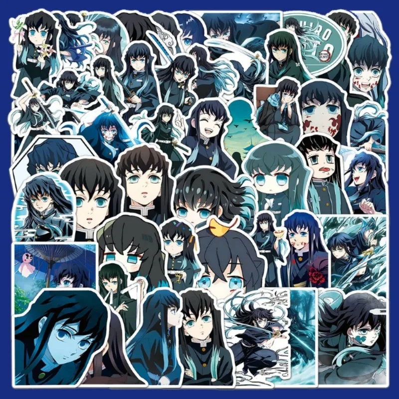 50pcs Japanese Manga Tokitou Muichirou Series Graffiti Stickers Suitable for Helmet Desktop Wall Decoration DIY Sticker Pack