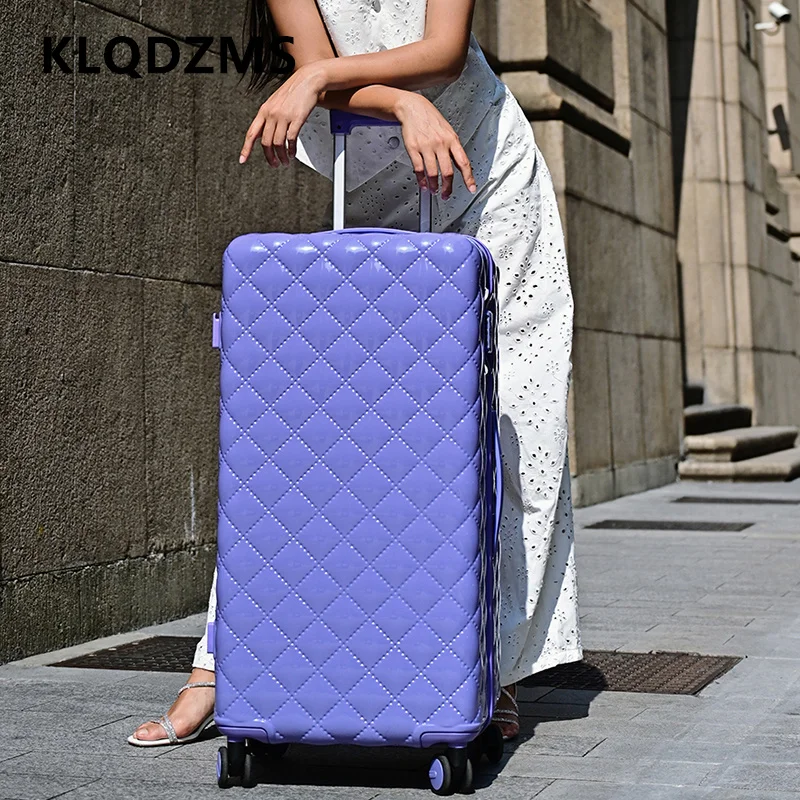 

KLQDZMS High Quality Suitcase 20"24"28 Inch Large Capacity Trolley Case ABS + PC Boarding Women's with Wheels Rolling Luggage