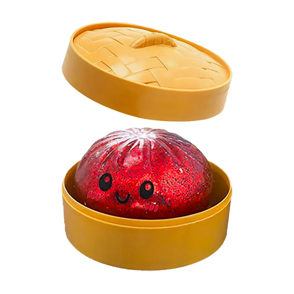 Neu: 1-12 Stück Glitzer-Dumplings, Glitzer-Dumpling-Squishies mit Box, sensorisches Quetschspielzeug zur Stresslinderung