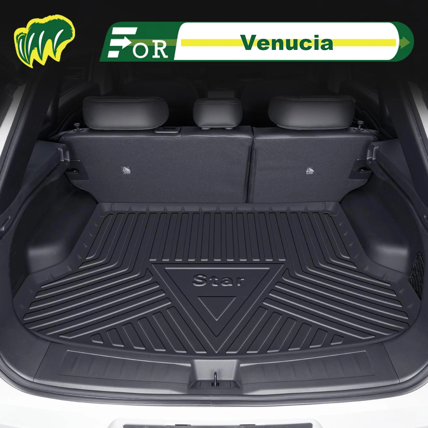 

Для Dongfeng Venucia 2020-2025 TPE индивидуальный коврик для багажника автомобиля всесезонный коврик для багажника 3D-образный коврик для багажника Защитный коврик для заднего багажника