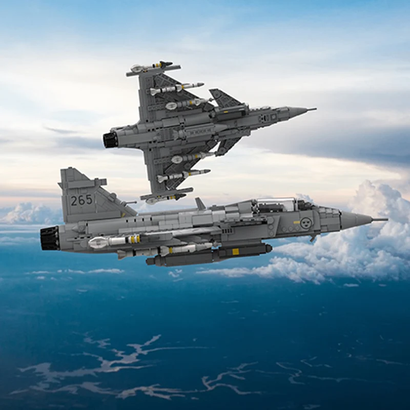 

Military Fighter Jets Model MOC Building Bricks War Equipment Modular Technology Gifts Holiday Assemble Children Toys Suit